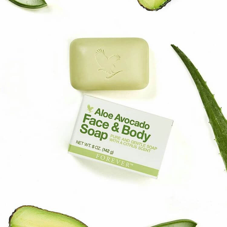 صابون صورت و بدن آووکادو فوراورپوست چرب جوش دار | Aloe Avocado Face & Body Soap